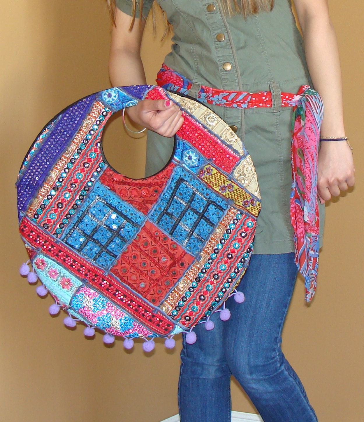 Free SHIPPING-Bags and Purses, Modern bag, Large bag, modern bag, multicolor bag, embroidered bag, beaded bag, purse, tablet bag, by Sami