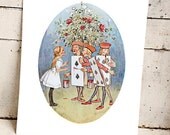 Vintage Art Print - Alice in Wonderland - 8x10 8 x 10 ART PRINT