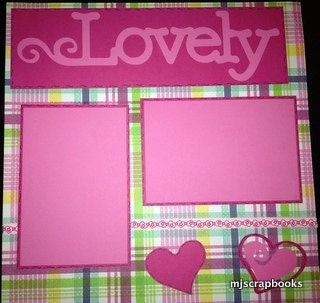 Lovely - 12 x 12 premade scrapbook page