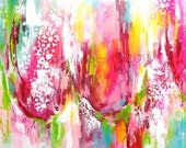 Print from Original Abstract Watercolor Illustration Contemporary Home Wall Decor