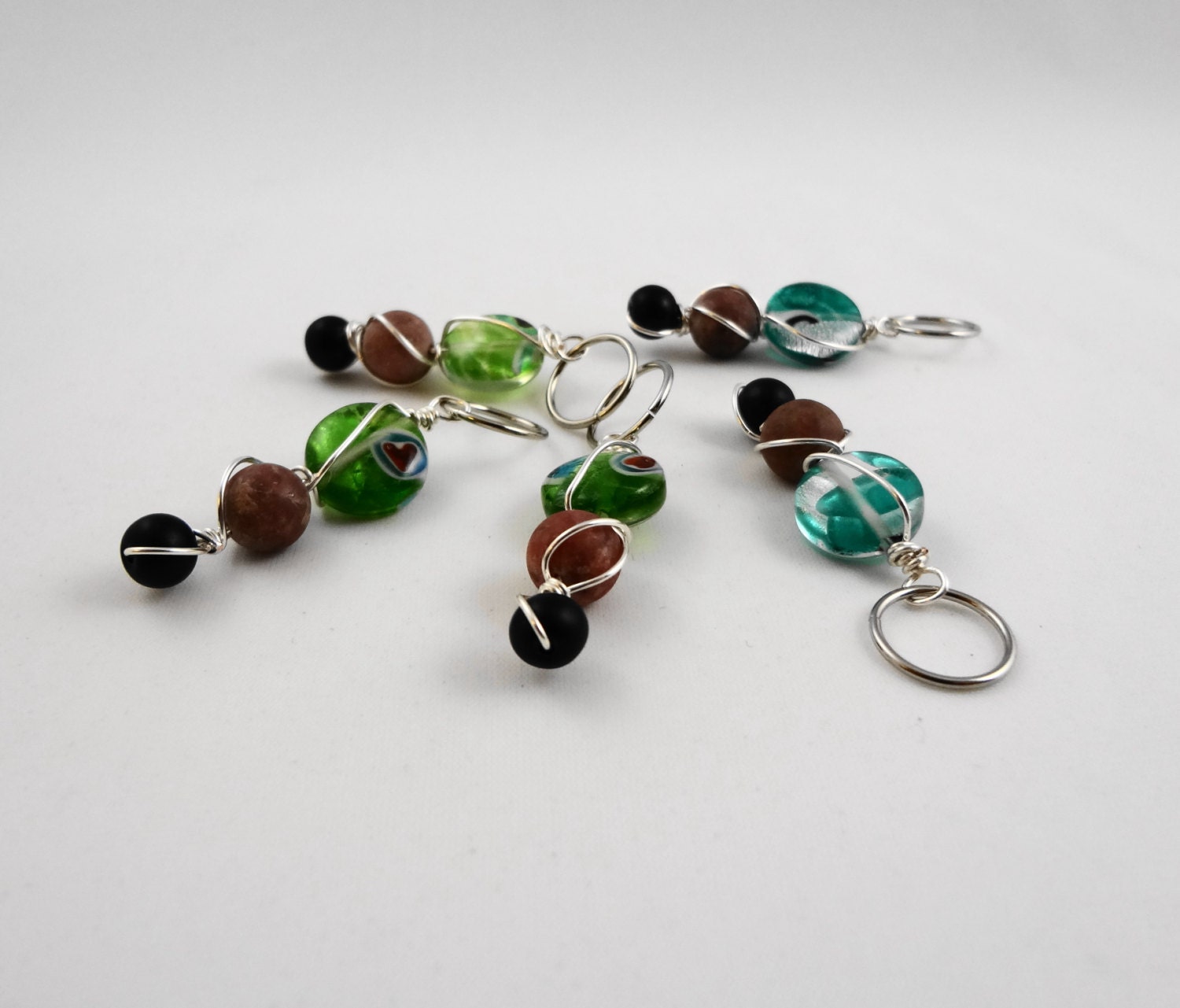 Artistic Wired Stitch Marker Set (5) for Knitting