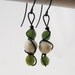 Beautiful Wire Wrapped Stone Earrings - Green