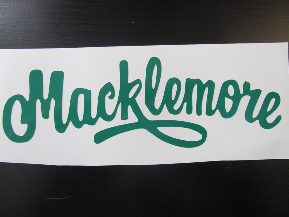 Macklemore - Vinyl Band Decal for Laptop, Car, Cell phone, iPod, Window, Wall, Wherever