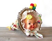 Mixed Media Clown Assemblage - Circus Carnival - Altered Art Nursery Decoration - Be A Clown