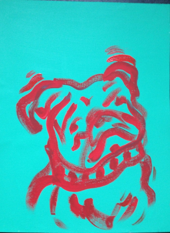 Bully painting on canvas paper