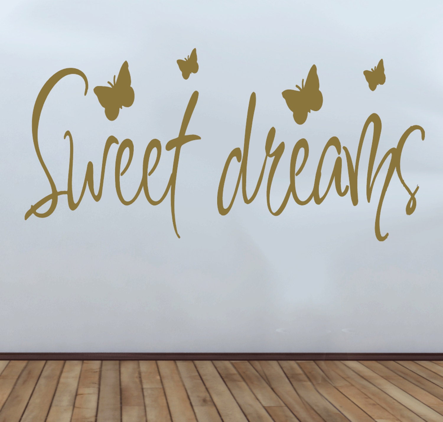 Sweet Dreams And Butterflys Bedroom Quote Wall Art Vinyl Decal Sticker