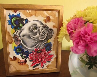 Theres always a silver lining" ORIGINAL drawing inspired by tattoos and life (nicely framed)