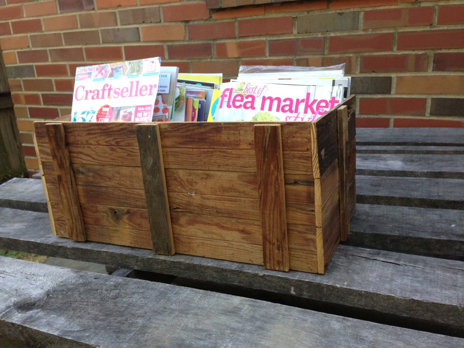 Custom Made Wooden Handle Basket