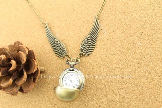 new The Golden Snitch Pocket Watch Harry Porter Jewelry Steampunk antique necklace antique