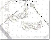 Bling White Eye Mask sideway bracelet rhinestone links connector charms metal beads for DIY Jewelry A230