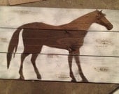 Rustic Wood Wall Hanging- Horse, Bird, Deer, and Fish