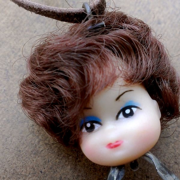 Mixed Media Necklace-Doll head