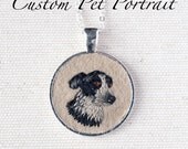 Custom Pet Portrait Necklace - Dog - Cat - Keepsake Pendant