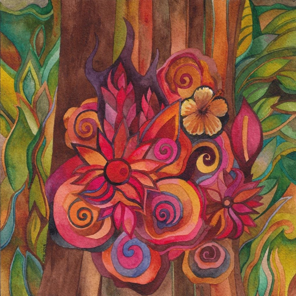Orchid I Original Watercolor by Megan Noel