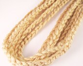 Crochet Chain Infinity Scarf Necklace - Beach Sand