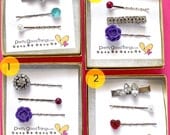 Buh-Bye Gotta Go Clearance - 3 piece bobby pin and or clip set // Select your set - Y, Z, 1 or 2