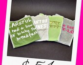 Infant Burp Cloth Set Snooty Little Miss Sarcasm Upcycle Recycle