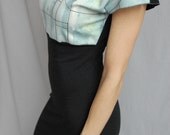 Blueprint dress  water colour and ink  Free Shipping in N.Am