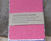Upcycled Handmade Paper from Recycled materials, no dyes or additives. Eco- Friendly, Mixed Rainbow Reclaimed colors, 8 1/2 x 5.5 inches