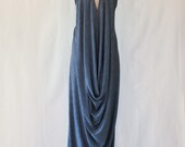 Draped Halter Dress - Custom OOAK - WhiteWash Collection