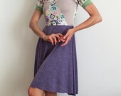 FloraLee Triangle Dress fairy daisy purple stretch knit spring Spicy Toast circle skirt