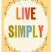 typography art, digital art, illustration, quote print, poster, Yoga, Modern, Motivational print, Yellow, floral, 8 x 10 - LIVE SIMPLY