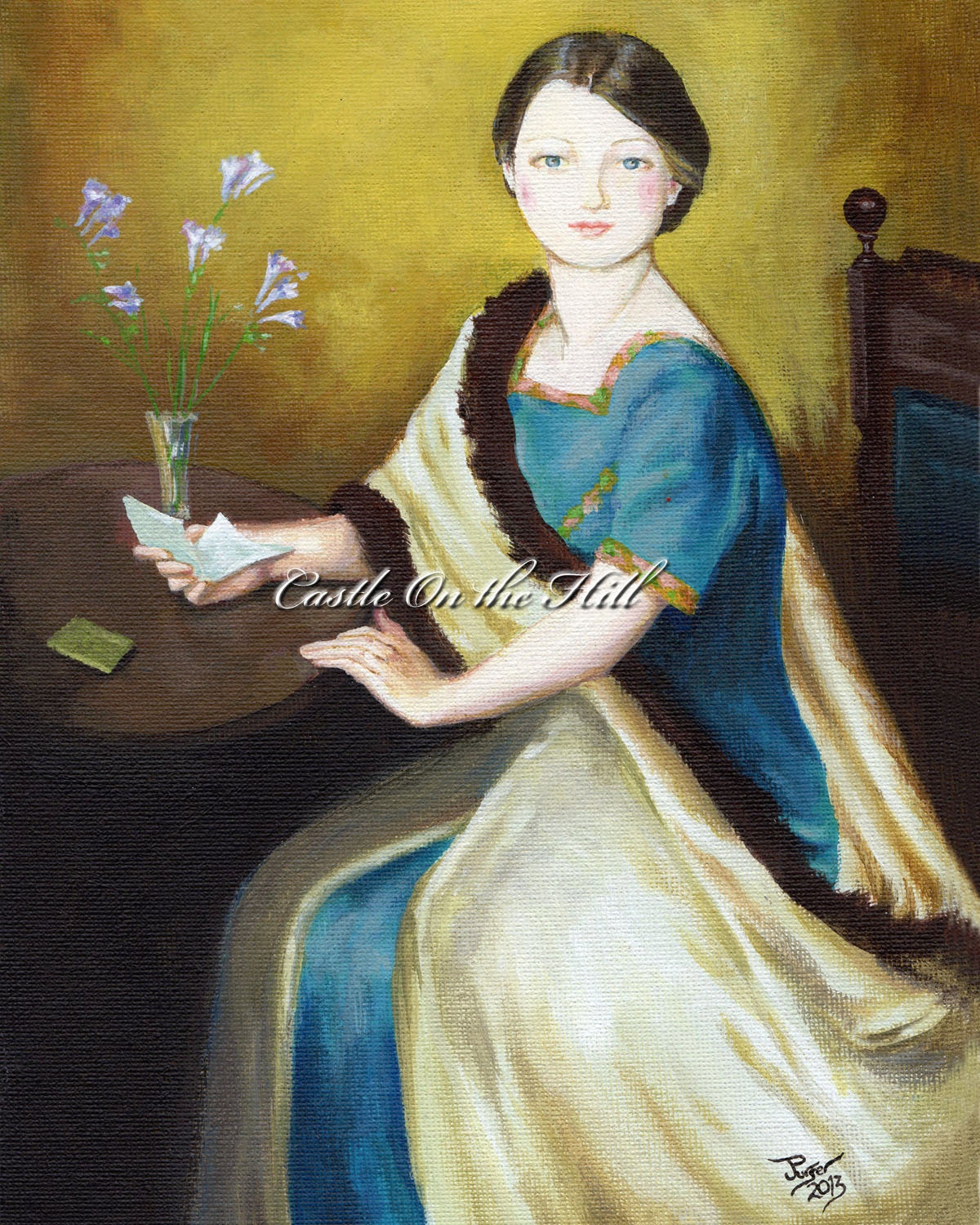 Belle Epoque Portrait Print - The Letter - 8 x 10 print