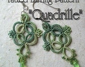 PDF Tatting Pattern "Quadrille" Earrings Instant Download