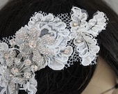 Ania handmade vintage lace headpiece , Hair Comb, wedding, wedding fascinator