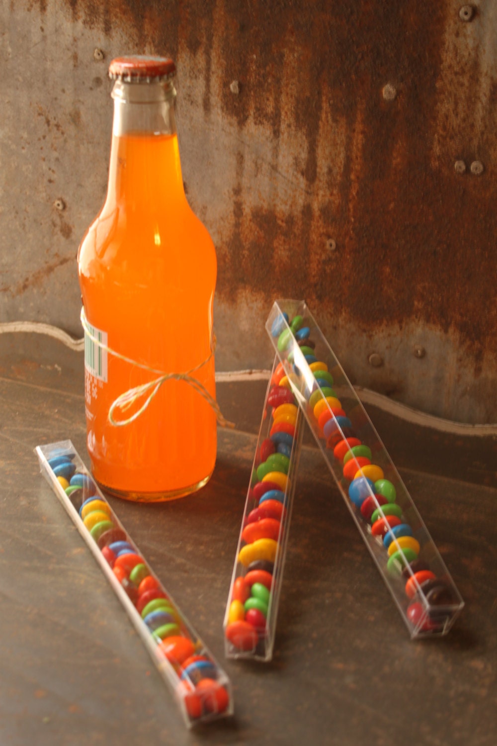 10 Clear Candy Tubes - Favor Box - 8"  Confetti Box