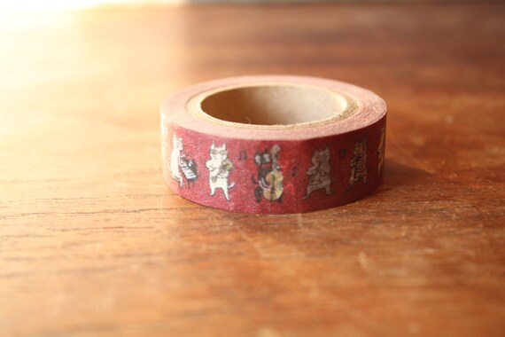 Musical Cats Washi Tape -- one roll Il_570xn