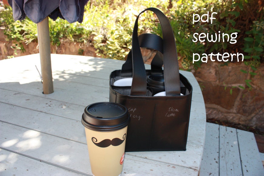 Espresso Express coffee carrier - PDF sewing pattern