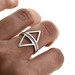 Mountains and river silver stacking rings, freeshippingfrance
