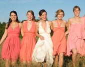 Infinity Dress -the dress your bridesmaids will adore- in any color- size- length- style- fabric- peach- coral- pink