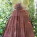 Boho maxi  dress pink tea stained tulle cotton  lace fairytale rose boho  vintage  romantic medium by vintage opulence on Etsy