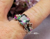 Mystic Topaz Starburst Cut Handmade Wire Wrapped Ring - Signature Design Marcella Ring
