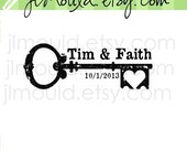 Key to my Heart Custom Stamp by JLMould 0240 Wedding Invitations Save the Date RSVP