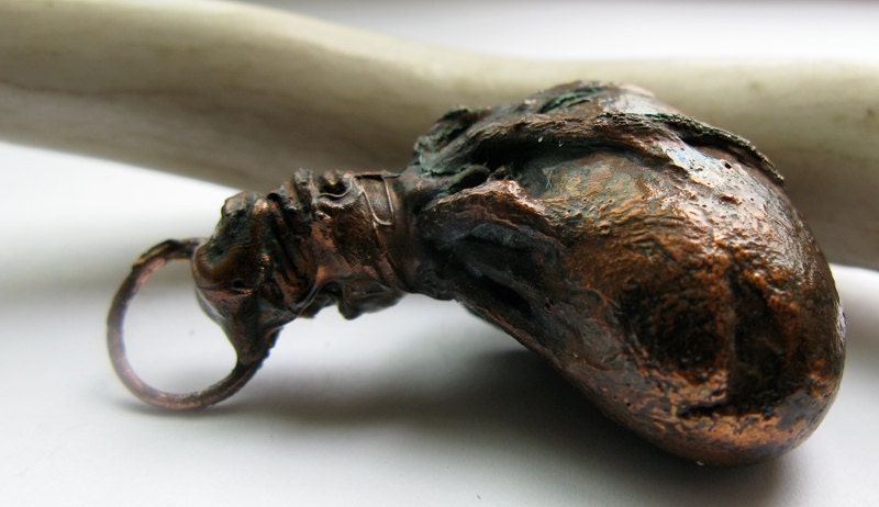Holdfast Kelp Sea Copper Electroformed Pod Marine Science Jewlery OOAK