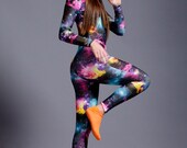 SHORT TERM SALE Galaxy Print Bodysuit, available in 3 Colors and Many Sizes