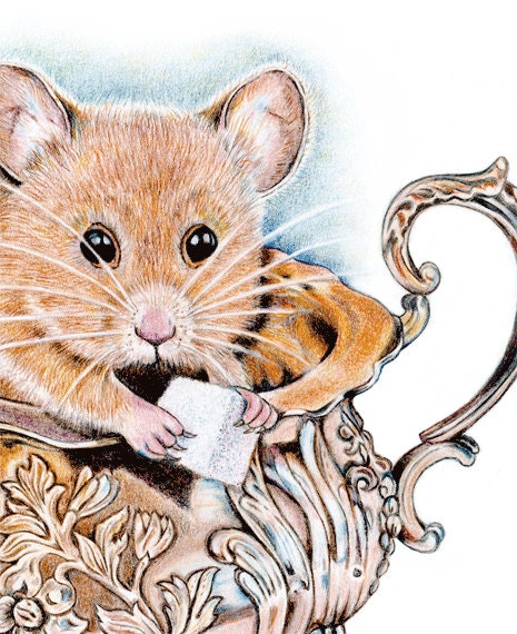 Art Print Sterling the Mouse  One Lump or Two