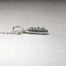 Tiny Cruise Ship Charm Necklace antiqued silver plated charm on a delicate silver plated chain