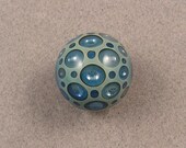 Silverpool Sphere  - Lampwork Hollow Blown Boro Focal Bead by Beau Barrett