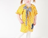Whimsy Couture Sewing Pattern Tutorial ebook Threequarter Long Sleeve BODACIOUS Bow Peasant Dress 0m - 12 girls Pdf