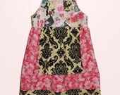 Shabby Chic Girls in Pink Apron Knot Dress 12m 18m 24m 2T 3T 4T 5 6