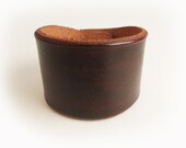 Chestnut Brown Rawhide Leather Cuff