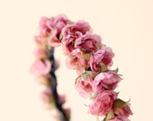 Bridal hair crown, Flower crown, Pink bridal accessory, Floral headpiece, flower wreath - JARDIN