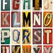 Vintage RUSTY METAL LETTERS - Digital Download Print - Three Sizes - Printable Alphabet Collage Sheet