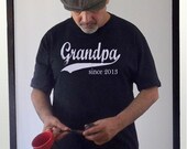 Personalized Father's Day Gift - Grandpa Tshirt - Grandpa since (any year) - New Baby Gift - sizes sm, med, lg, xl