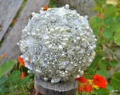 Pearl blossom brooch bouquet -- made to order wedding bouquet