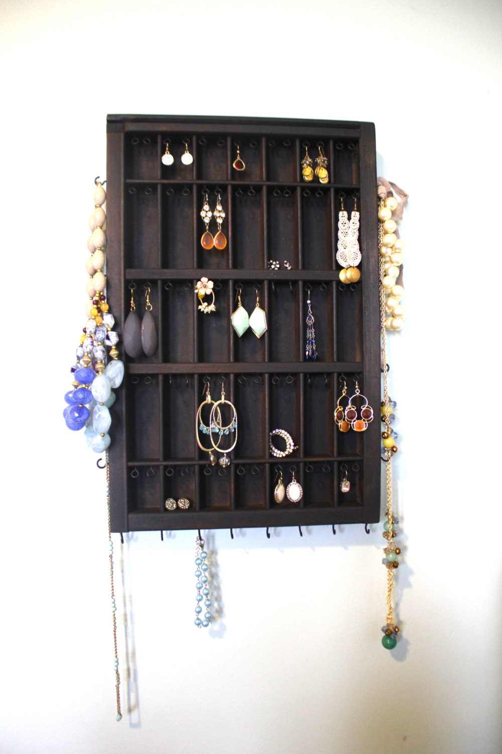 Jewelry Display Dark Wood